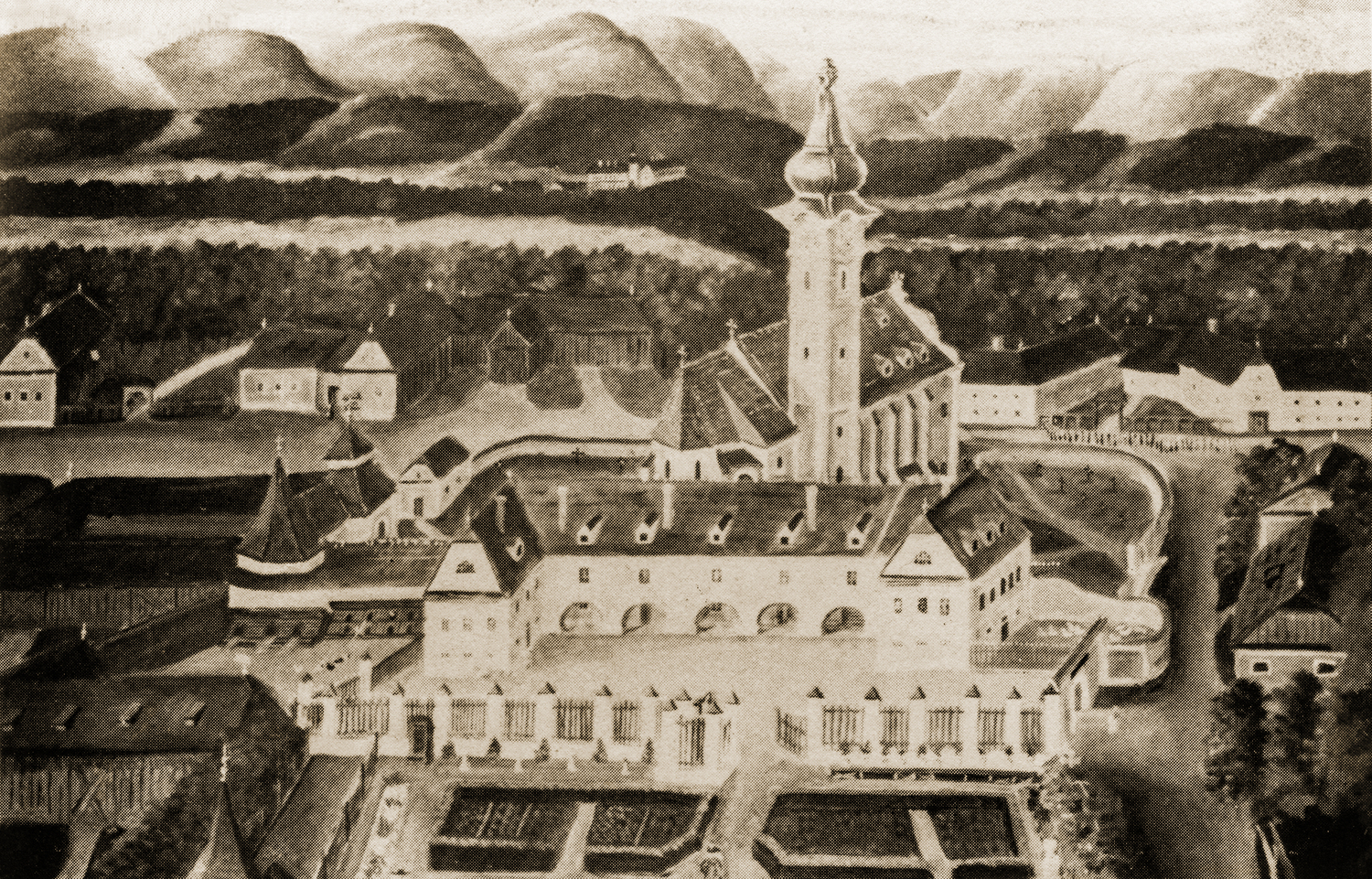 Kloster Mank (von Osten), 1738